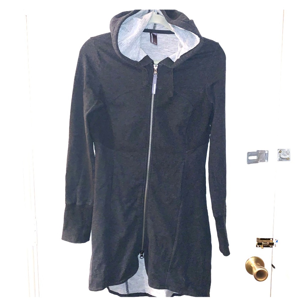 Long Tunic Zip-up Sweatshirt